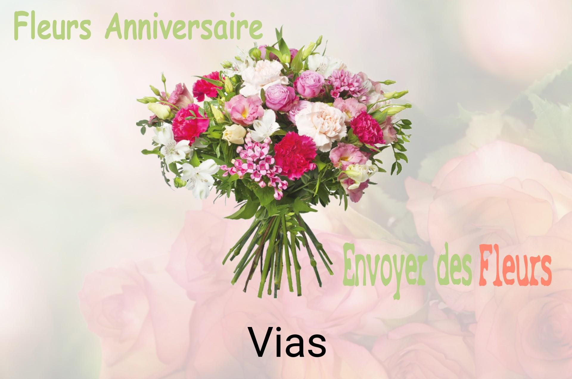 Bouquet de fleurs d’anniversaire livré à Vias